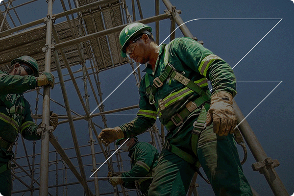 Engenharia de acesso, montagem e desmontagem de andaimes para manutenção industrial