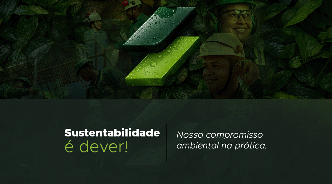 Sustentabilidade Ambiental - Logo da Superus envolto de folhas e imagens de trabalhadores