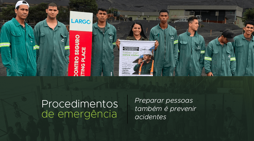 Campanha de segurança sobre procedimentos de emergência nas obras de manutenção industrial